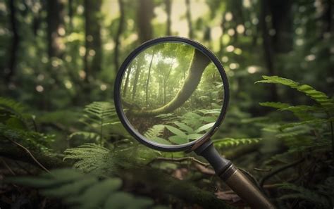Premium AI Image | A magnifying glass is shown through a magnifying glass.