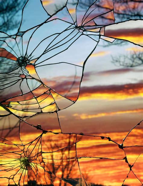New York Based Photographer Presents Sunsets Through Shattered Glass ...