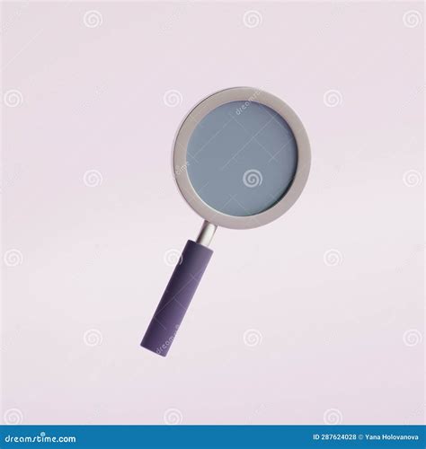 Magnifying Glass 3d Icon in Cartoon Style. Discovery, Research, Search ...