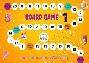 Board game numbers 1-20 by TeachEnglish1 | TPT