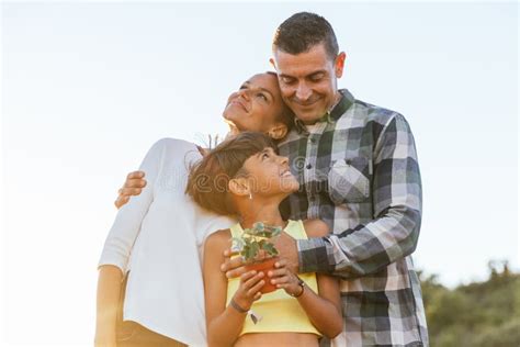 Loving Family is Smiling and Embracing, Enjoying Quality Time Together ...