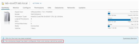VMware Warning: System logs are stored on non-persistent storage ...