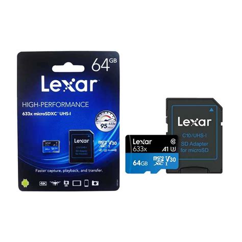 LEXAR MICROSD CARD 64G LSDMI64GBB633A
