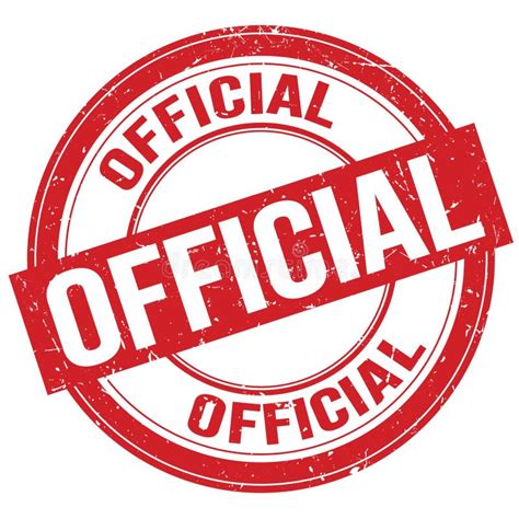 OFFICIAL Text Written on Red Round Stamp Sign Stock Illustration ...