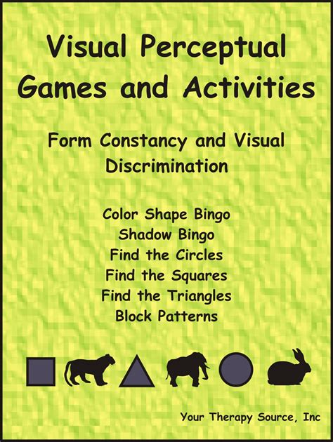 Visual Perceptual Games and Activities – Form Constancy and Visual ...