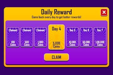 Premium Vector | Daily reward for game design daily points coin medal ...