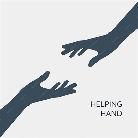 Premium Vector | Helping hand concept Gesture sign of help and hope Two ...