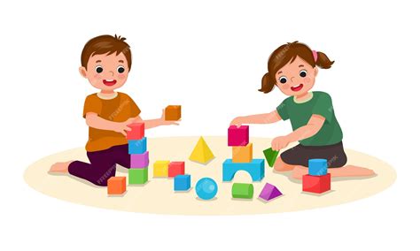 Kids Building Blocks Clipart
