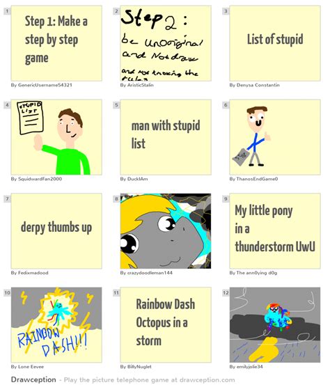 Step 1: Make a step by step game - Drawception