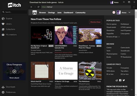 Downloading games · The itch.io app book - itch.io