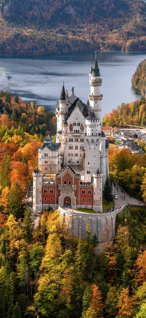 Download Neuschwanstein Castle Distant View Wallpaper | Wallpapers.com