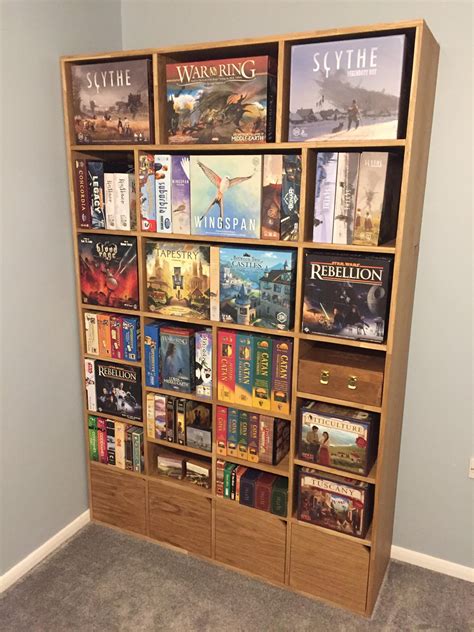 I Built Some Oak Board Game Shelves for my Ever-Expanding Collection ...