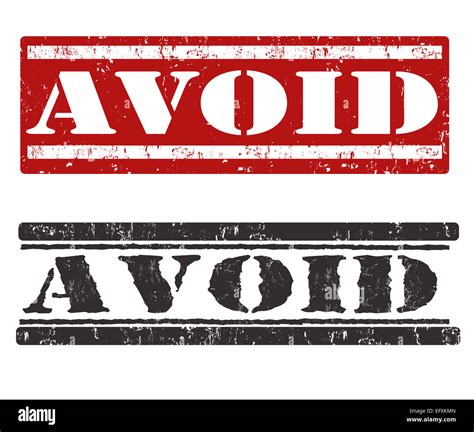 Avoid grunge rubber stamp on white background Stock Photo - Alamy